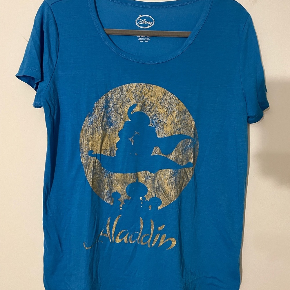 Teal and Gold Aladdin Disney Parks size XL T-Shirt